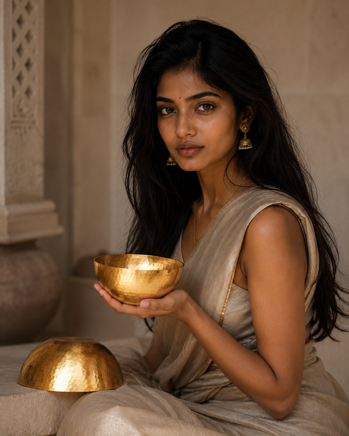 Brass Bowl Round Set of 2, 360 ML
