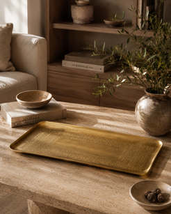Long Hand Etched Tray