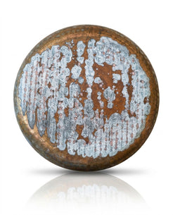 Antique Hand-Hammered Brass Decorative Bowl (17x5 cm)