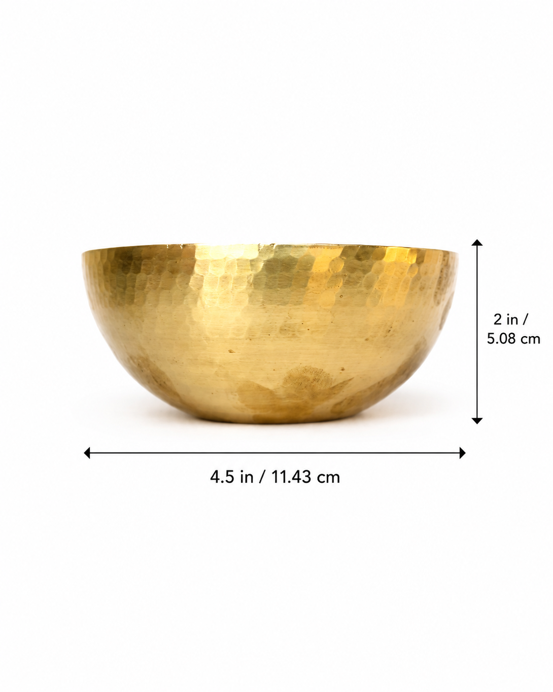Brass Bowl Round Set of 2, 360 ML