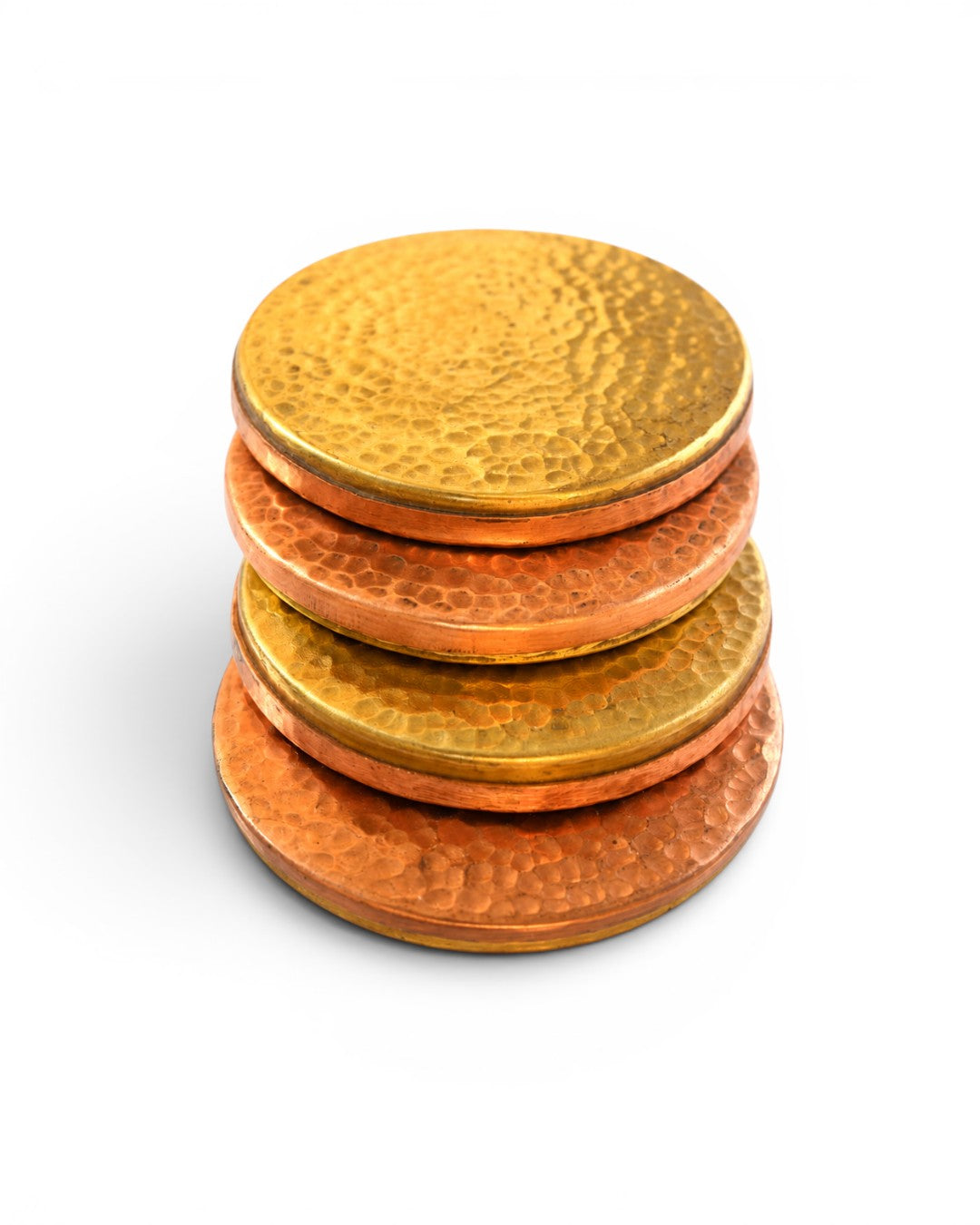 Copper & Brass Coaster Set Of 4