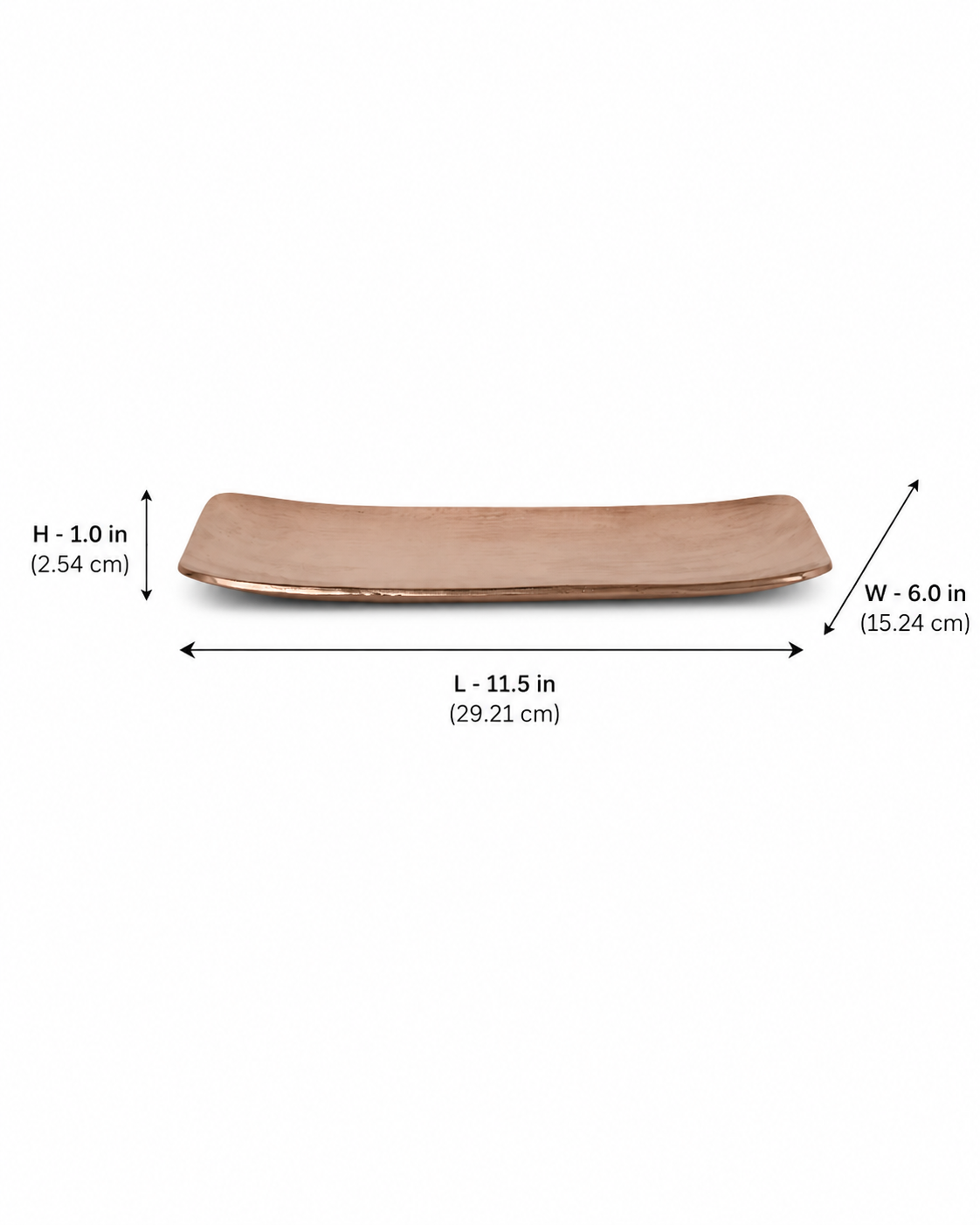 Bronze Long Dessert Plate