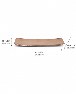 Bronze Long Dessert Plate