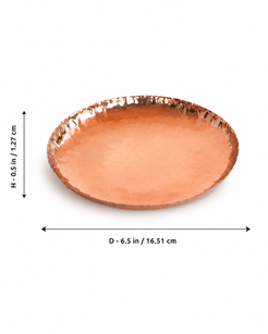 Wrinkled Copper Feather Plate