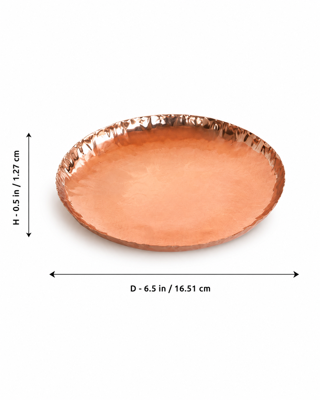Wrinkled Copper Feather Plate