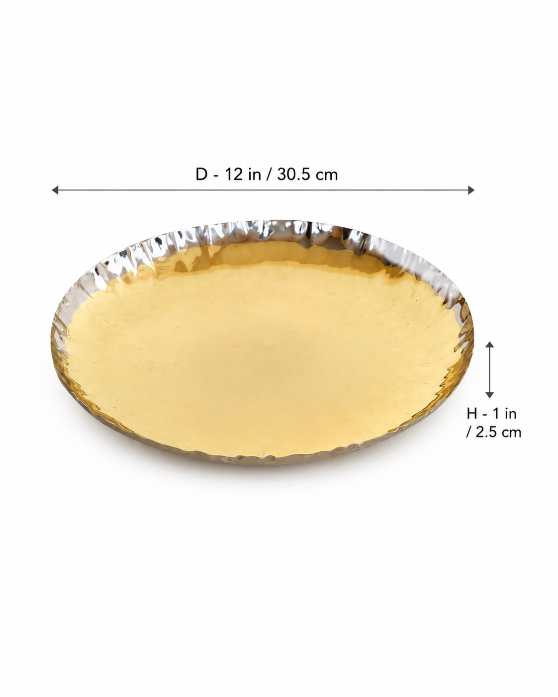 Wrinkled Brass Feather Light Plate