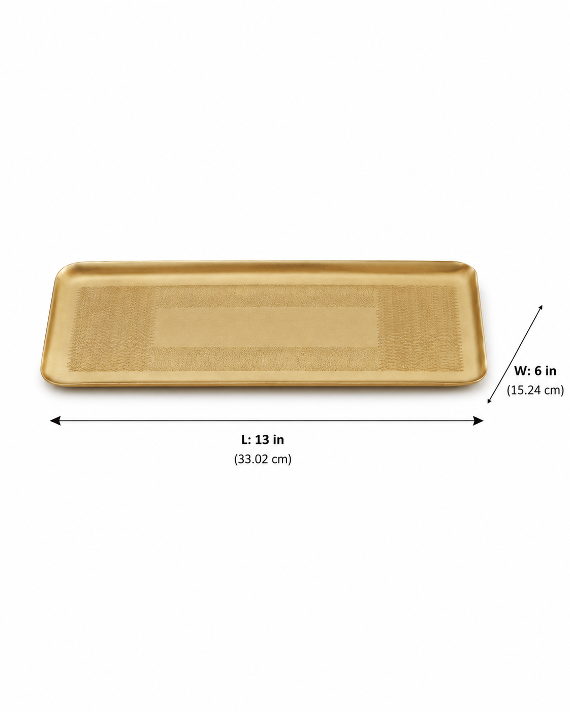 aluminum Long Hand Etched Tray