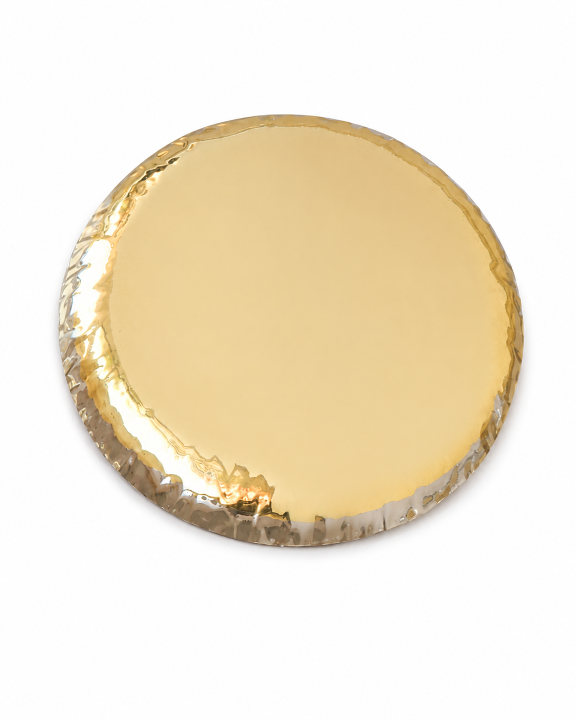 Wrinkled Brass Feather Light Plate