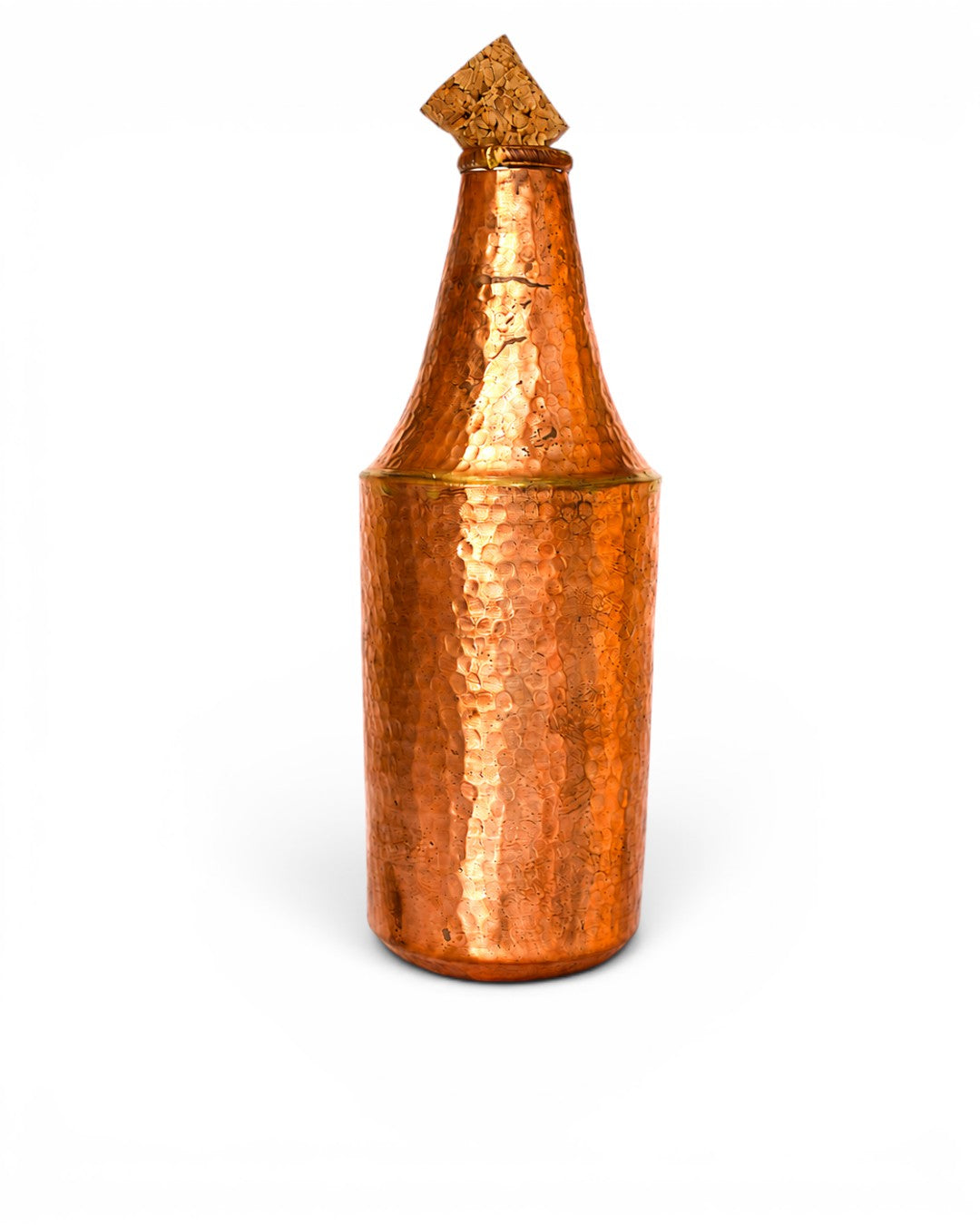 Copper Bottle With Brass Knob