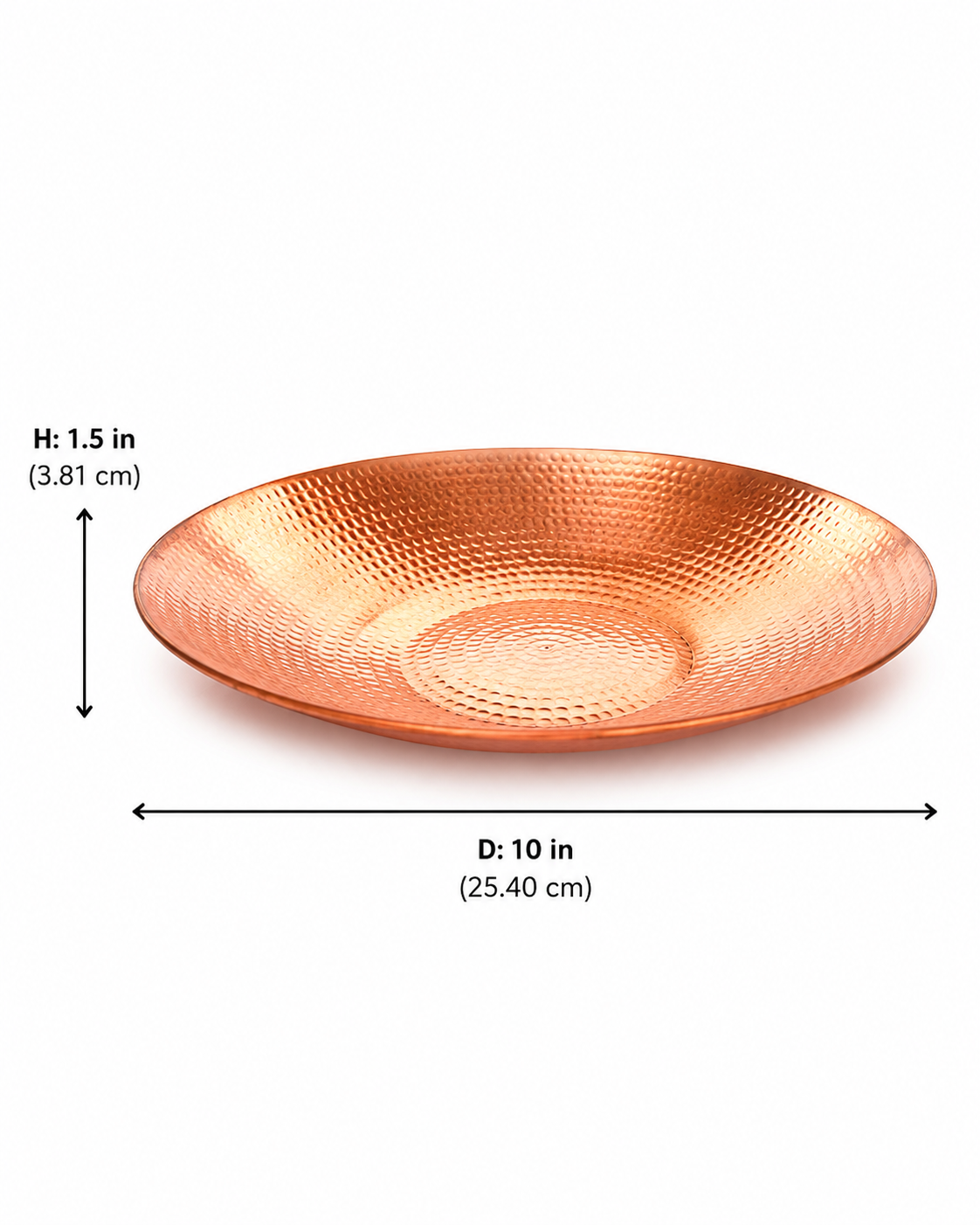 Copper Fruit Platter Round