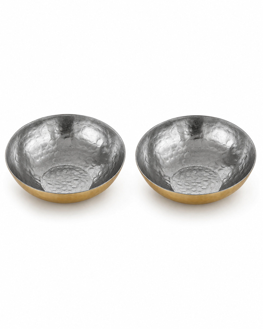Hand Hammered Brass Nut Bowl Set of 2, 100 ml