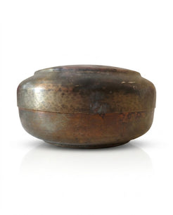 Antique Handcrafted Brass Box with Lid - 22x12 cm)